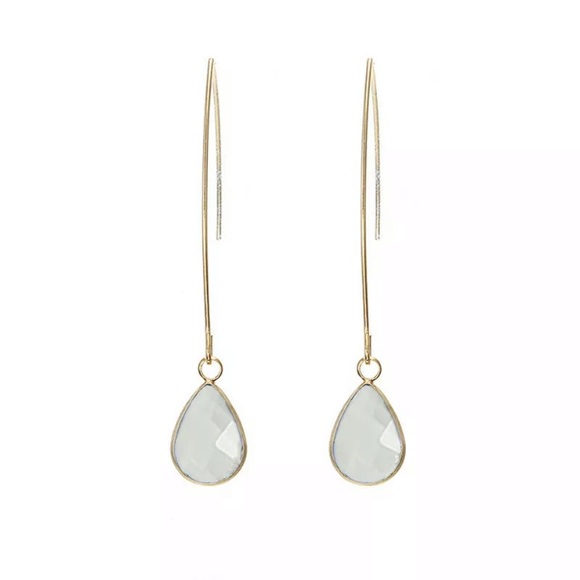 NEW!💙💎CRYSTAL CLEAR FACETED TEARDROPS!💎💙GOLDEN - Picture 2 of 7